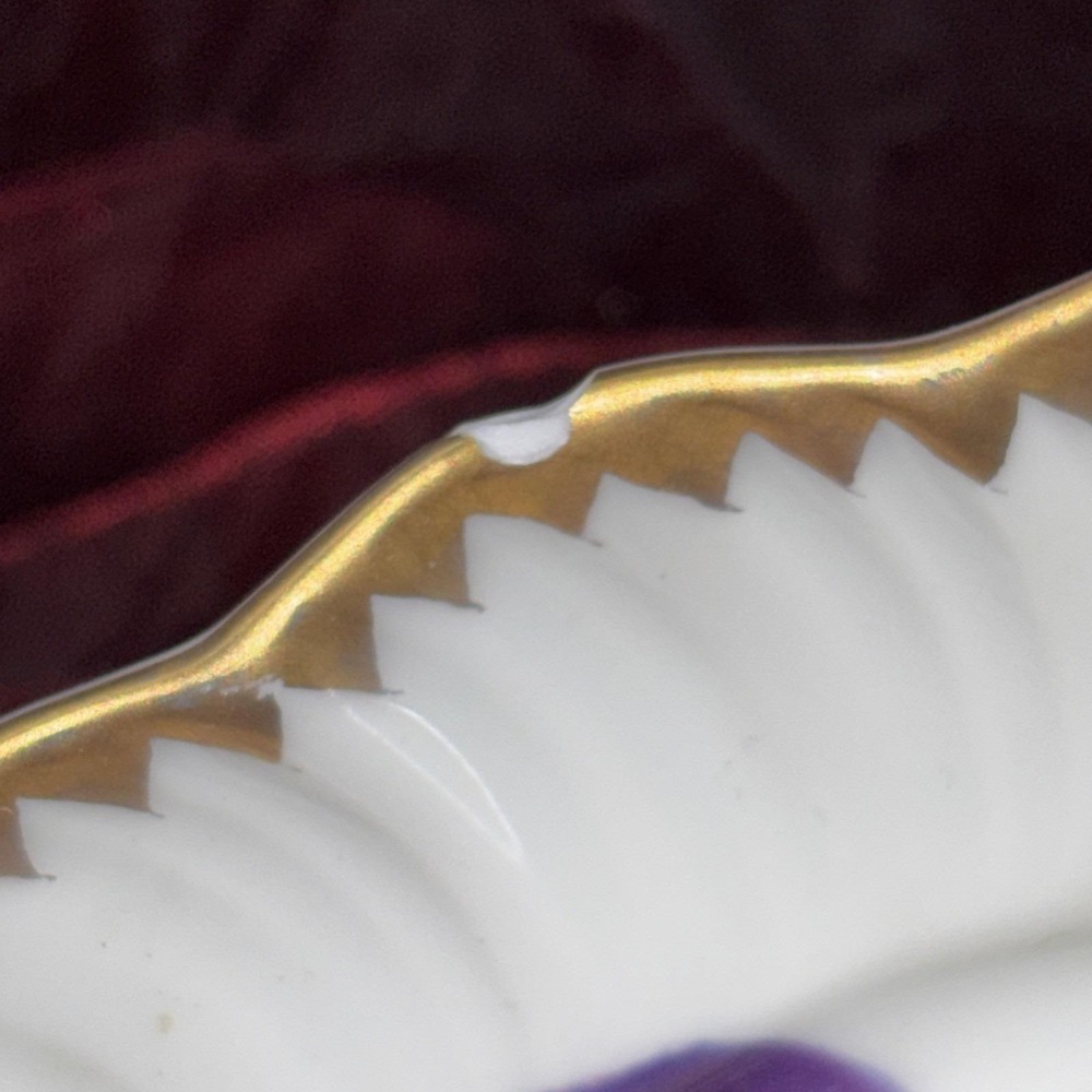 Anna Weatherley Handpainted Dragonfly Pansy Leaf Insect Accent Trinket Dish RARE - Picture 9 of 11